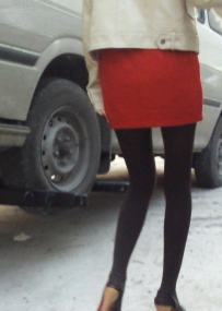 红裙紫色丝袜 长腿MM【MOV/90M】黑丝铺出品
